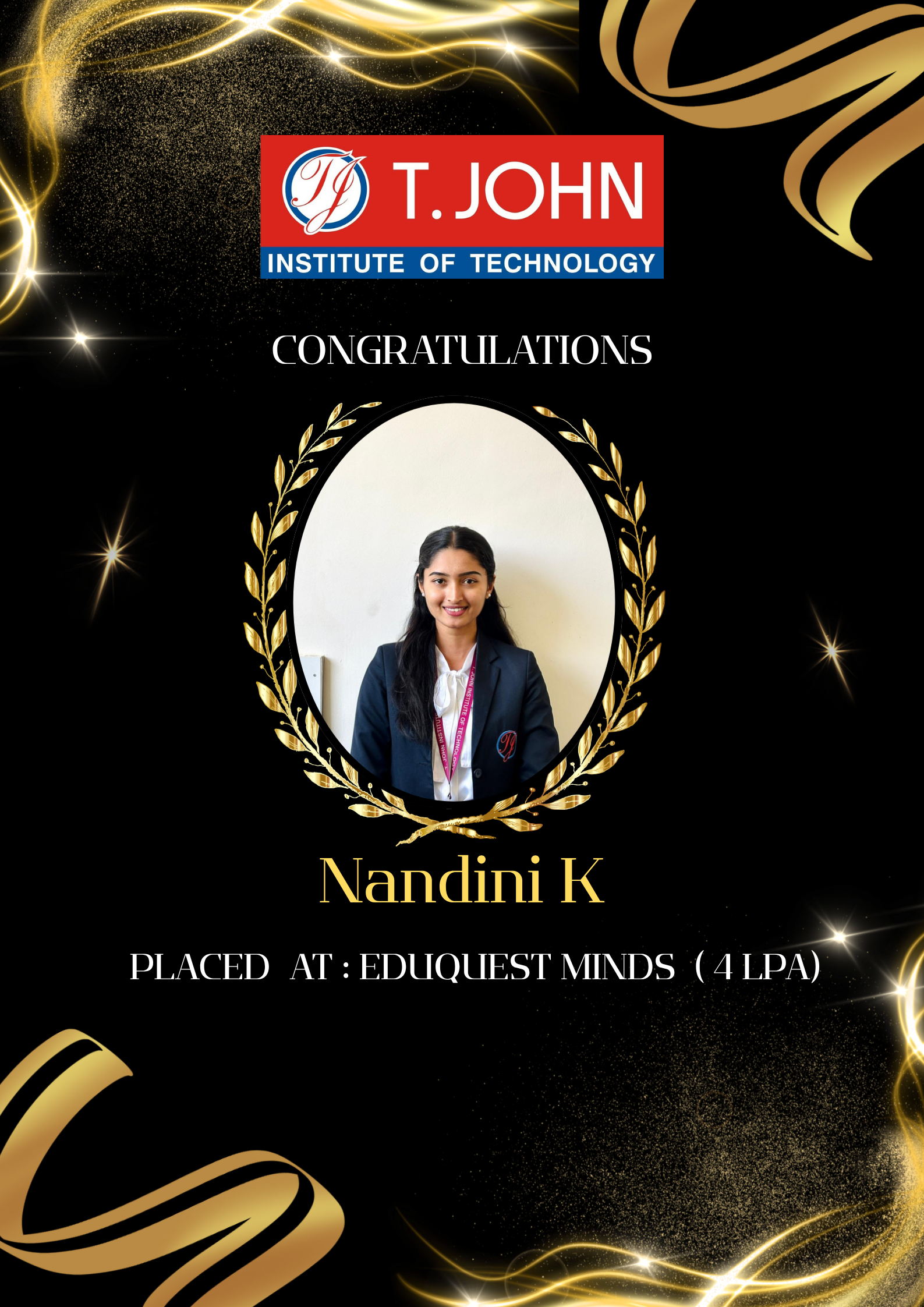 Nandini K — Placed at Eduquest Minds (4 LPA)
